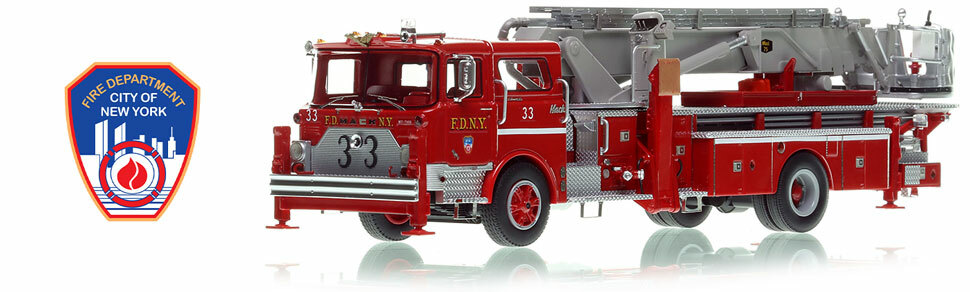 Order your FDNY Mack CF/Baker 75' Tower Ladder 33 today!