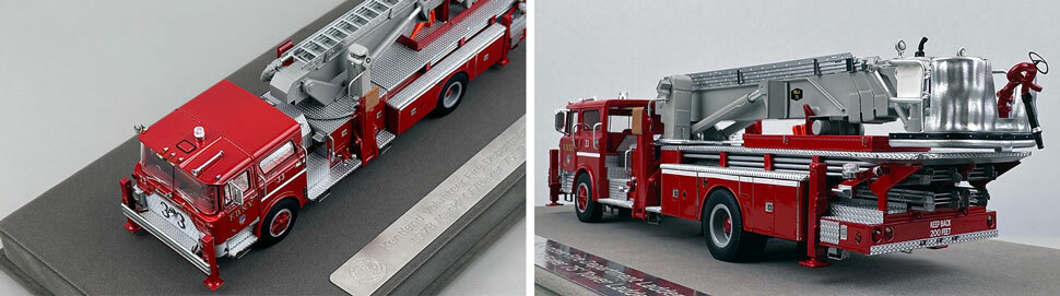 Closeup pictures 5-6 of FDNY's Mack CF/Baker Tower Ladder 33 scale model