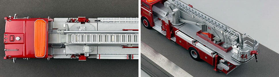 Closeup pictures 11-12 of FDNY's Mack CF/Baker Tower Ladder 44 scale model