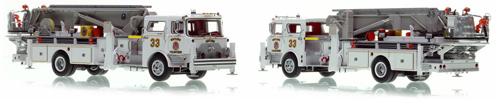 Kentland's Mack CF/Baker Tower Ladder 33 is now available as a museum grade replica