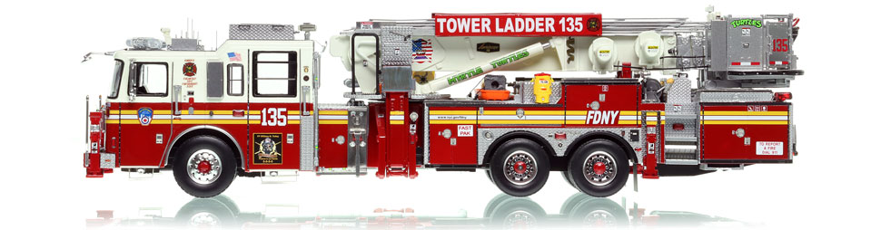 The first museum grade scale model of Ladder 135 in Queens