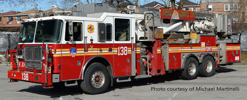 FDNY Tower Ladder 138 in Queens courtesy of Michael Martinelli