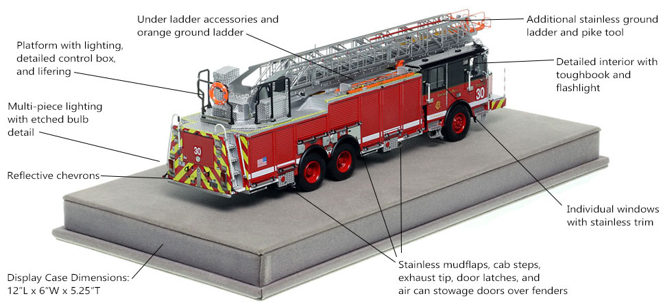 Specs and features of Chicago's 2020 E-One Truck 30 scale model