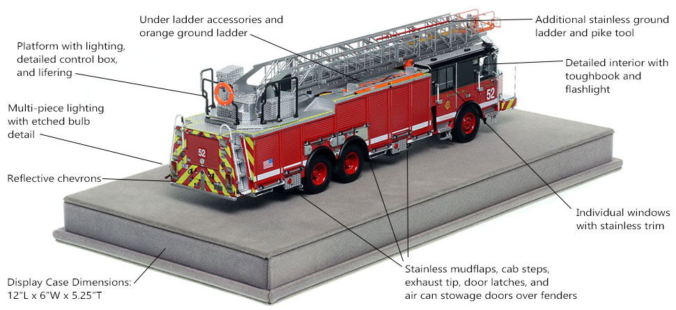 Specs and features of Chicago's 2020 E-One Truck 52 scale model