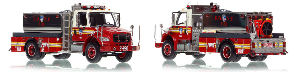 FDNY Foam Tanker 260 is hand-crafted, limited in production, and includes a display case