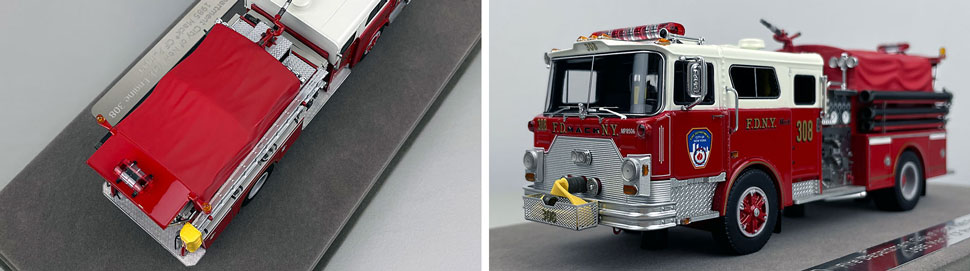 Closeup pictures 3-4 of FDNY's Mack CF Engine 308 scale model