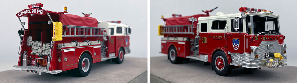 Closeup pictures 11-12 of FDNY's Mack CF Engine 308 scale model