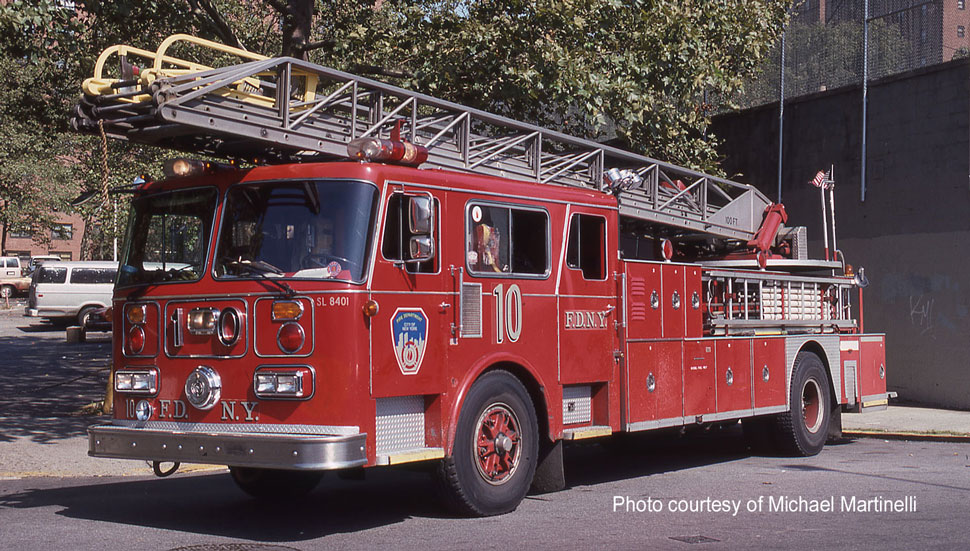 FDNY's 1984 Seagrave 100' Ladder 10 courtesy of Michael Martinelli