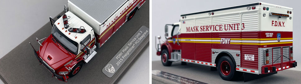 Closeup images 7-8 of FDNY Mask Service Unit 1 scale model