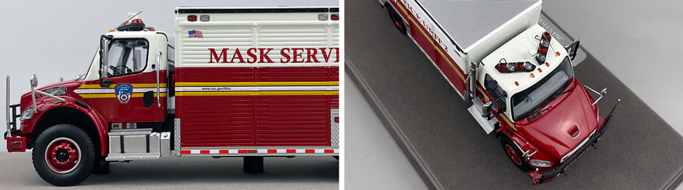 Closeup images 5-6 of FDNY Mask Service Unit 2 scale model
