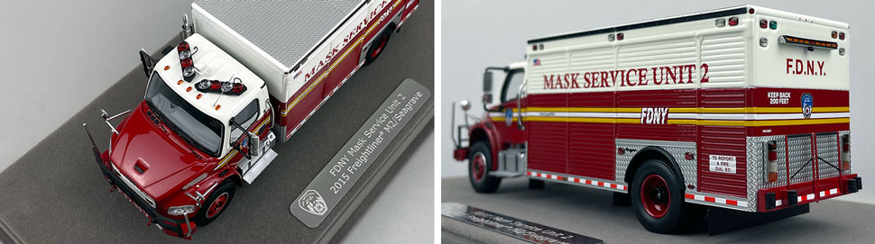Closeup images 7-8 of FDNY Mask Service Unit 2 scale model