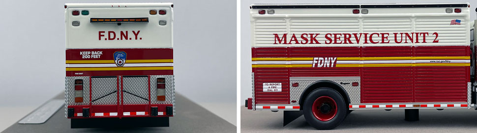 Closeup images 9-10 of FDNY Mask Service Unit 2 scale model