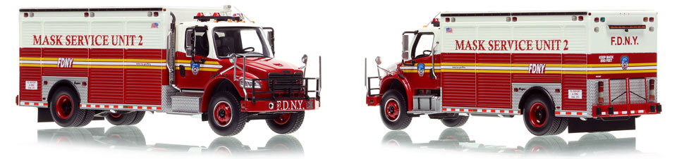 FDNY Mask Service Unit 2 is hand-crafted, limited in production, and includes a display case