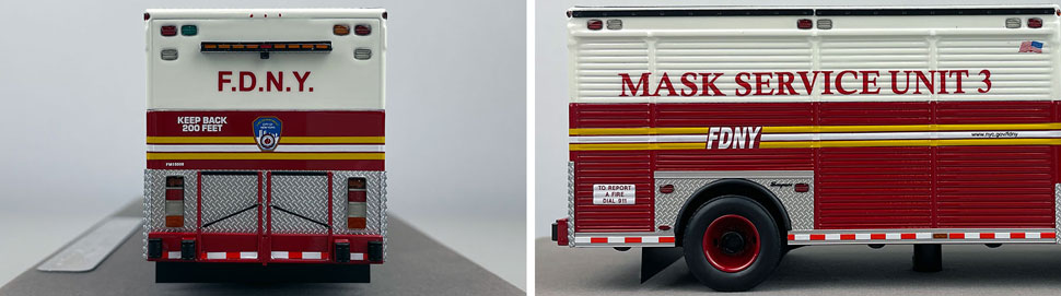 Closeup images 9-10 of FDNY Mask Service Unit 3 scale model