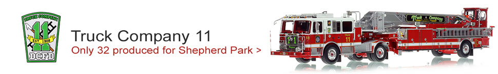 Order your D.C. Seagrave 100' TDA - Truck 11 in 1:50 scale today!