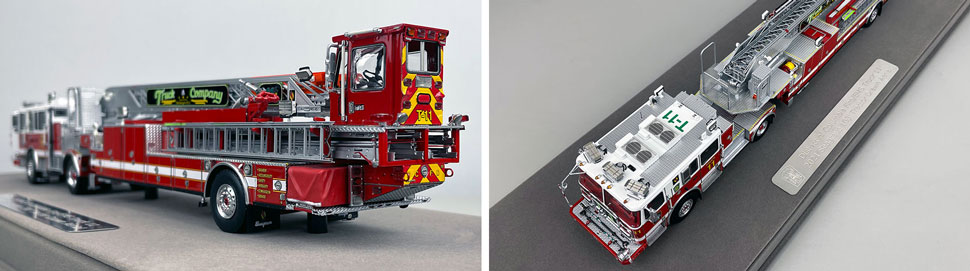 Closeup pictures 7-8 of the D.C. Fire & EMS Seagrave Capitol 100' TDA Truck 11 scale model