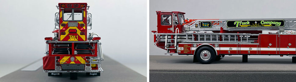 Closeup pictures 9-10 of the D.C. Fire & EMS Seagrave Capitol 100' TDA Truck 11 scale model