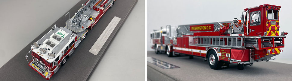 Closeup pictures 7-8 of the D.C. Fire & EMS Seagrave Capitol 100' TDA Truck 15 scale model