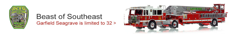 Order your D.C. Seagrave 100' TDA - Truck 16 in 1:50 scale today!