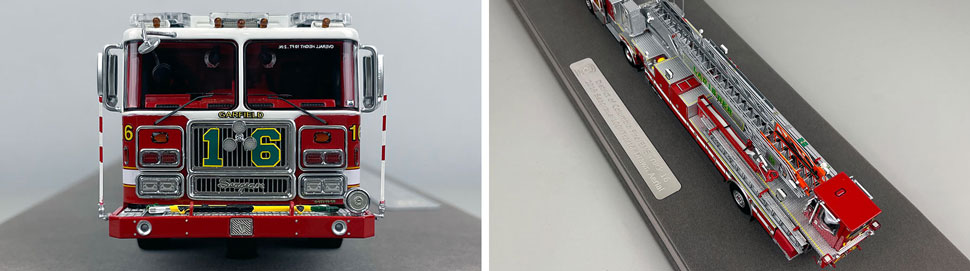 Closeup pictures 1-2 of the D.C. Fire & EMS Seagrave Capitol 100' TDA Truck 16 scale model