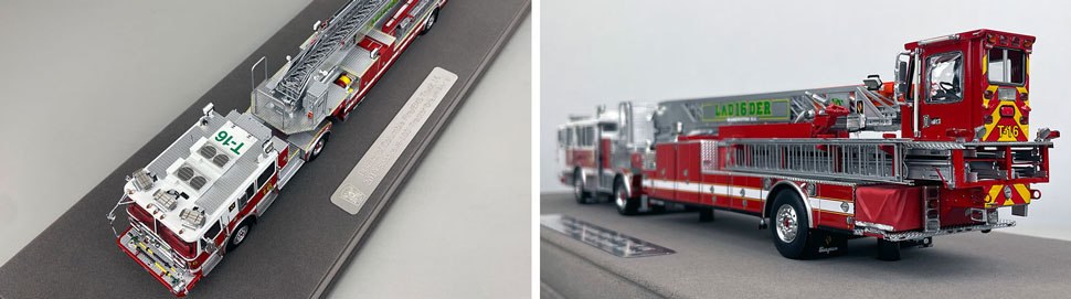 Closeup pictures 7-8 of the D.C. Fire & EMS Seagrave Capitol 100' TDA Truck 16 scale model