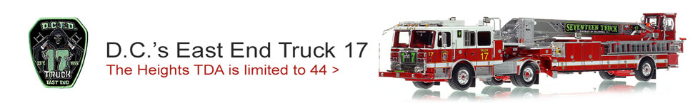 Order your D.C. Seagrave 100' TDA - Truck 17 in 1:50 scale today!