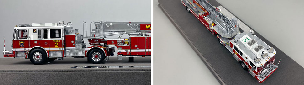 Closeup pictures 5-6 of the D.C. Fire & EMS Seagrave Capitol 100' TDA Truck 2 scale model