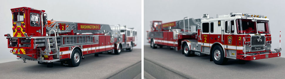 Closeup pictures 11-12 of the D.C. Fire & EMS Seagrave Capitol 100' TDA Truck 2 scale model