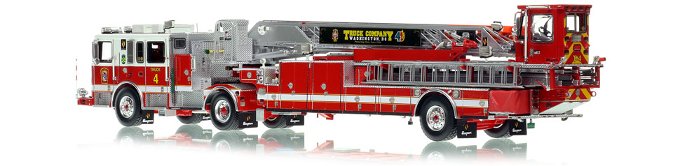 D.C. Fire & EMS Truck 4 scale model is hand-crafted and intricately detailed.