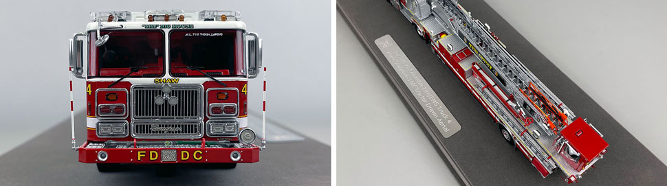 Closeup pictures 1-2 of the D.C. Fire & EMS Seagrave Capitol 100' TDA Truck 4 scale model