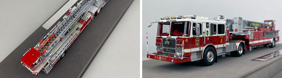 Closeup pictures 3-4 of the D.C. Fire & EMS Seagrave Capitol 100' TDA Truck 4 scale model