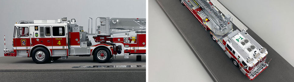 Closeup pictures 5-6 of the D.C. Fire & EMS Seagrave Capitol 100' TDA Truck 4 scale model