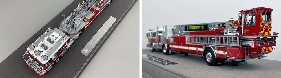 Closeup pictures 7-8 of the D.C. Fire & EMS Seagrave Capitol 100' TDA Truck 4 scale model