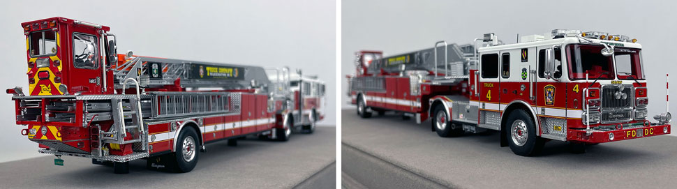 Closeup pictures 11-12 of the D.C. Fire & EMS Seagrave Capitol 100' TDA Truck 4 scale model