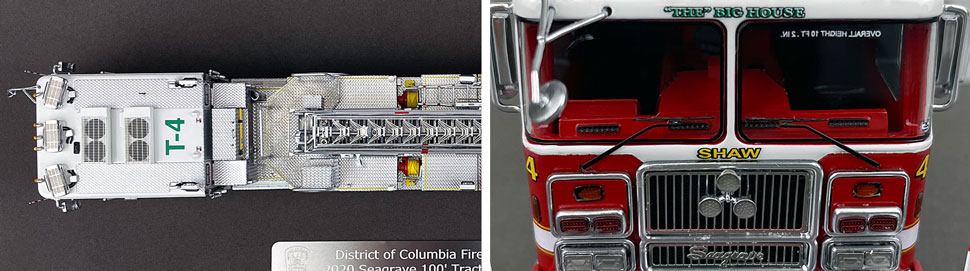 Closeup pictures 13-14 of the D.C. Fire & EMS Seagrave Capitol 100' TDA Truck 4 scale model