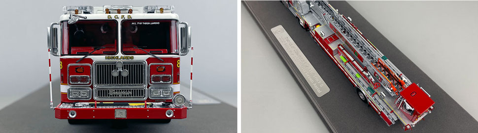 Closeup pictures 1-2 of the D.C. Fire & EMS Seagrave Capitol 100' TDA Truck 8 scale model