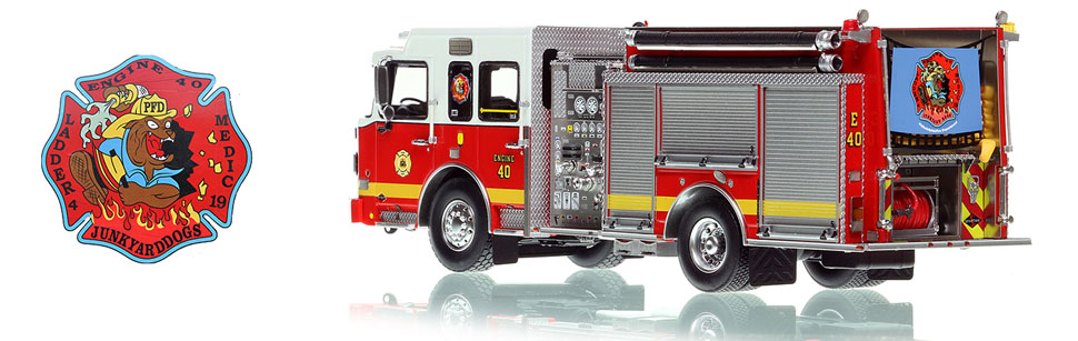 Philadelphia Fire Department Engine 40 scale model