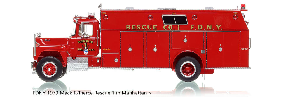 FDNY's 1979 Mack R/Pierce Rescue 1 scale model