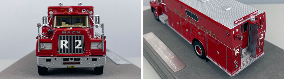Closeup pictures 1-2 of the FDNY's 1976 Mack R/Hamerly Rescue 2 scale model