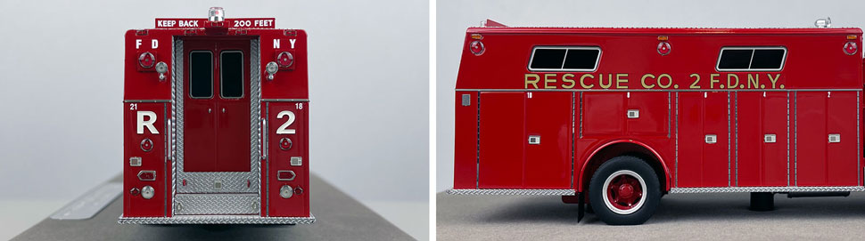 Closeup pictures 9-10 of the FDNY's 1976 Mack R/Hamerly Rescue 2 scale model