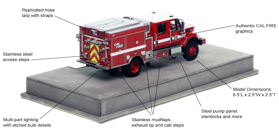 Features and Specs of CAL FIRE BME Type 3 Wildland replica