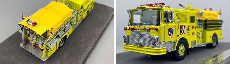 Closeup pictures 3-4 of FDNY's 1981 Mack CF Engine 85 scale model