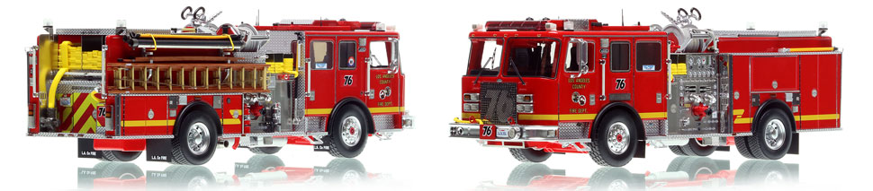 The first museum grade scale model of Los Angeles County KME Predator Engine 76