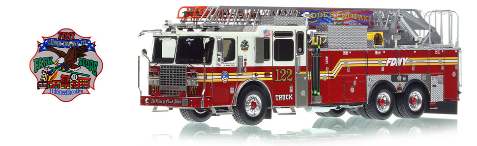 1:50 scale FDNY Ladder 122 in Brooklyn