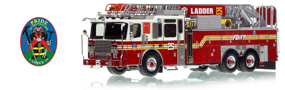 1:50 scale FDNY Ladder 25 in Manhattan