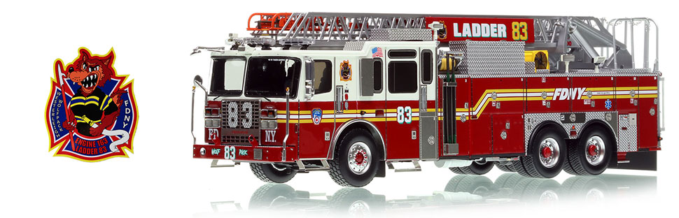 1:50 scale FDNY Ladder 83 in Staten Island