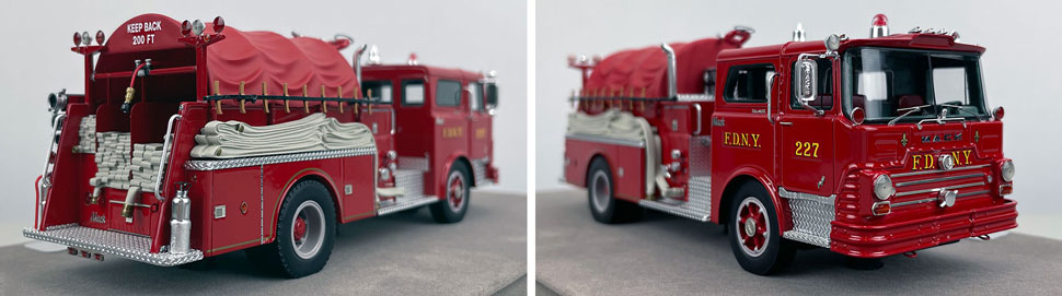 Closeup pictures 11-12 of FDNY's 1968 Mack CF Engine 227 scale model