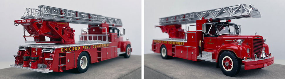 Closeup pics 11-12 of Chicago Fire Department 1960 Mack B85F/Magirus Truck 3 scale model