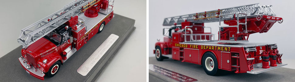 Closeup pics 7-8 of Chicago Fire Department 1959 Mack B85F/Magirus Truck 30 scale model