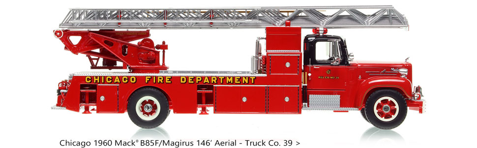 1960 Chicago Mack B85F/Magirus 146' Truck 39 in 1:50 scale